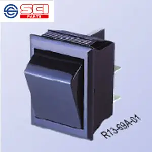 R13-69 Rocker-Schalter Modell R13-69A-01 & R13-69B-01 mit maximaler Spannung 250 V und maximalem Strom 16 A & 10 A