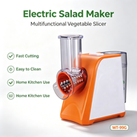 Alat Pemotong Sayur Elektrik Multifungsi Mudah Dibersihkan, Parutan Keju, Pembuat Salad untuk Memasak di Rumah Tangga (Barang Baru)