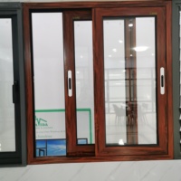 Haute sécurité ouragan impact aluminium grandes fenêtres coulissantes double couche verre épaissi maison fenêtre coulissante