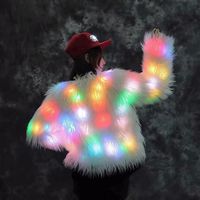 Veste pour femme avec lumière LED tendance, tenue de soirée en boîte de nuit, DJ, vêtements de soirée lumineux, nouveautés pour la danse, costume de performance