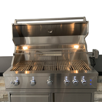 Barbecue à gaz haut de gamme en acier inoxydable avec allumage électronique par impulsion pour les marchés européens