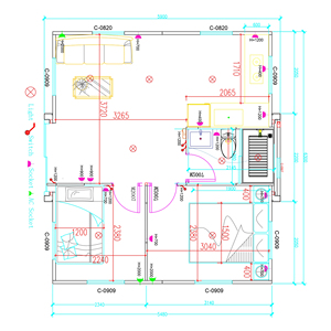 Casa Contenedor Expandible de Doble Ala, Edificio Prefabricado Portátil con Mobiliario Interior Personalizado y Sistema de Circuitos <span class=keywords><strong>para</strong></span> Oficina en Obra - Product Image 4