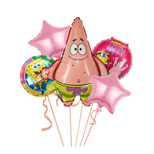 Ingrosso <span class=keywords><strong>SpongeBob</strong></span> ridente e Patrick Star in alluminio palloncino Set di espressione pacchetto giocattoli per bambini palloncini - Product Image 5