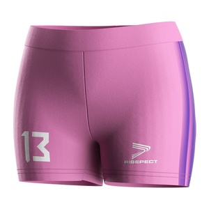 Shorts Deportivos de Voleibol para Mujer, Color Rosa, Antibacterianos, Compresivos, de Poliéster y Elastano, con Cintura Elástica - Product Image 1
