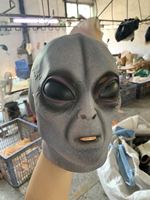 Latex Pleine Tête Halloween Masque Alien Réaliste Masque Ensemble avec Alien Gants Halloween Costumes Cosplay Accessoires pour Halloween