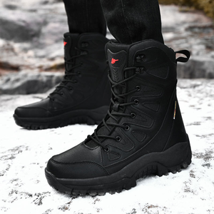 Bottes de randonnée montantes pour hommes, tige synthétique, doublure en mesh respirant, bout rond, semelle extérieure en caoutchouc, semelle intermédiaire en EVA, toutes saisons - Product Image 5