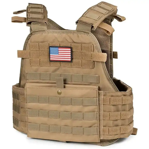 狩猟用 & セキュリティ用調整可能戦術プレートキャリアベストMOLLE対応アーマーショルダーパッド付き - Product Image 2
