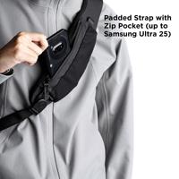 Sac à dos bandoulière unisexe 7,5 L en nylon avec fermeture éclair, motif lettres, étanche et extensible pour tablette 11 pouces et bouteille d'eau