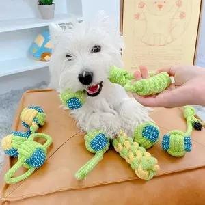 Evcil ürünler yüksek kalite eğitim köpek düğüm topu pamuk halat interaktif hareket köpek çiğneme oyuncakları takım - Product Image 6