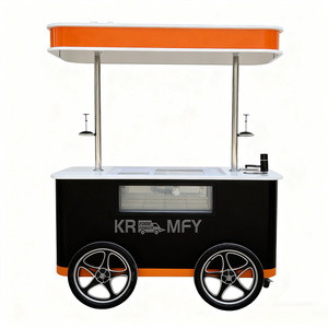 OEM Stainless Steel Fiberglass Electric 3-<b>Wheel</b> Cargo Coffee Bike Food Cart - Product Image 1