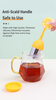 Silicone thee-infuser met roestvrijstalen gaas, losse theebladzeef, schattig en origineel ontwerp, cadeau voor thee-liefhebbers