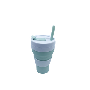 2019 Eco amigable ampliable Bpa libre multifuncional plegable de silicona taza de café con paja de la manga <span class=keywords><strong>y</strong></span> tapa - Product Image 1