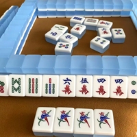 Lot de 144 tuiles de Mahjong chinoises en acrylique gelée de qualité supérieure – Tuiles de Mahjong gravées et colorées, ensemble de Mahjong en gelée glacée
