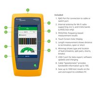 Analyseur Wi-Fi Fluke LinkIQ Duo 5 GHz, testeur de réseau d'utilisation des canaux, alimenté par batterie, jaune, IP65