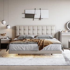 <span class=keywords><strong>Letto</strong></span> dell'hotel king size mobili per camera da <span class=keywords><strong>letto</strong></span> di lusso in pelle 1.8m <span class=keywords><strong>letto</strong></span> matrimoniale <span class=keywords><strong>singolo</strong></span> a soppalco galleggiante - Product Image 5