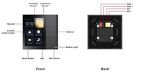 GVS propose une automatisation de bâtiment KNX, interphone SIP, prise en charge d'un moniteur intérieur de 3 pouces, contrôle intelligent de la maison, panneau tactile, bouton-poussoir