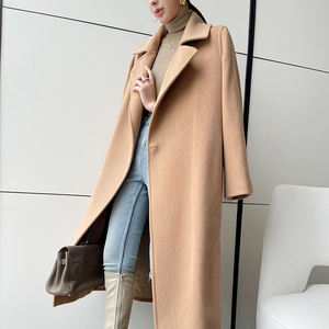 Made in China di alta qualità su misura di alta qualità Vicuna Alpaca sconvolto per mantenere caldo cappotto doppiopetto in Cashmere a maniche lunghe con lacci - Product Image 6