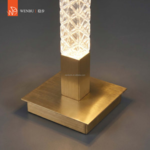 Lampe de table de luxe Cluster Lead Glass en or champagne brossé pour salon de villa - Product Image 4