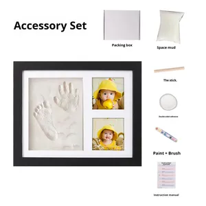 Set Cornice per Impronte di Mani e Piedi di Animali Domestici, Tampone d'Inchiostro per Bambini, Pannello Artificiale Fai-da-Te Multi-Pannello per Impronte del Primo Compleanno - Product Image 4