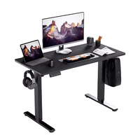 Bureau électrique moderne réglable en hauteur avec mémoire de position, table ergonomique assis-debout pour le gaming, structure en acier inoxydable