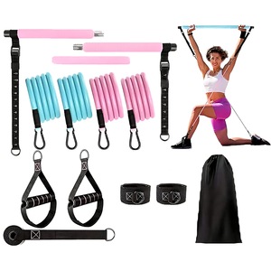 Bandas de Resistencia Elásticas para Yoga y Ejercicio, 12 Piezas, Tubos de Resistencia de Alta Elasticidad para Entrenamiento en Casa - Product Image 1