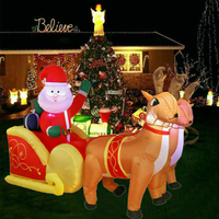 Personnalisé Noël Gonflable Père Noël Renne Orignal Pingouin Traîneau Traîneau Noël Extérieur Cour Traîneau Décoration