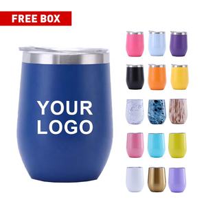 12 oz Double Wall Vacuum Insulated Stainless Steel Cocktail Wine Tumbler Matte Black Sublimation Sliding Lid Straw Handle - Product Image 1