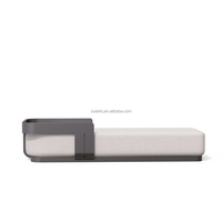 Kingmake Chaise longue de luxe moderne en aluminium avec coussin épais pour piscine
