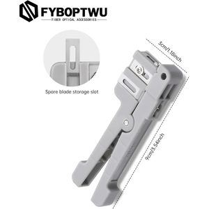 Fyboptwu Dénudeur de câble coaxial 45-162, outil portable à poignée ergonomique pour le dénudage de gaine de fibre optique et la coupe de câbles - Product Image 3