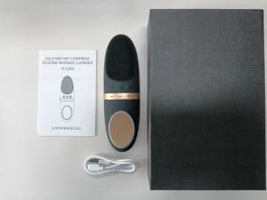 แปรงซิลิโคนสำหรับขัดผิวขนาดเล็กสำหรับใช้ในโรงแรมที่นวดด้วยแสง LED สีแดงสีฟ้าอ่อน - Product Image 2