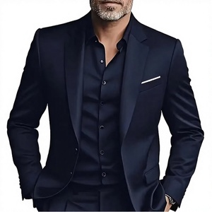 Men's Custom Single Breasted Business Suit Zipper Fly Pakistani Latest Design Breathable <b>Waterproof</b> Anti-Static TR Fabric - Product Image 3