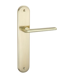 Manija de placa de aluminio/acero inoxidable Rectangular de estilo español, manija de placa Ovalada para puertas de madera interiores o exteriores - Product Image 4