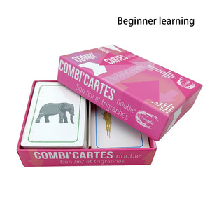 Cartes Flash de stratification brillante de haute qualité personnalisées enfants débutants mot apprentissage jouets éducatifs papier prix d'usine - Product Image 2