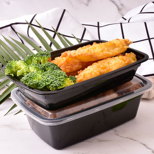 Tedarikçi mikrodalga güvenli şeffaf plastik gıda hazırlık kapları istiflenebilir dikdörtgen tek kullanımlık erişte suşi hamburger bebek maması - Product Image 3