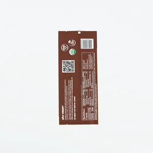 Mushroom Chocolate Bar Packaging Reusable Peach Peanut Food Grade Plastic Chocolate Foil Wrappers