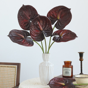 Flores Artificiales de Anturio, Grandes, de Seda, Alta Simulación, Decoración para Bodas y Hogar - Product Image 2