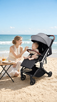 Poussette de jogging compacte noire professionnelle OEM - Poussette légère pour bébés de 0 à 3 ans pour les trajets quotidiens et les promenades en parc