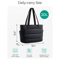 Bolso de Mano Acolchado Grande de Invierno con Bordado Personalizado, Compartimentos para Portátil, Color Rosa, Acolchado Suave, Bolso Tipo Satchel, Bolso Tote Acolchado para Mujer