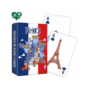 For <b>France</b> Souvenir Playing Cards 310gsm Smooth Finish Water-Based Varnish Coating Bridge Size (58x88mm) 54 Cards Per Deck - Product Image 1