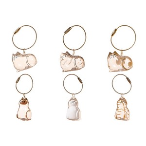 Hiện đại tái sử dụng động vật vật nuôi mèo lông Collector nhựa trường hợp Keychain Mặt dây chuyền cho mèo tóc lưu trữ cho phòng khách & sử dụng ngoài trời - Product Image 6