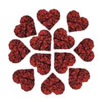 Patchs en tissu tissé faits main avec broderie à paillettes dorées, en fil chenille épais, autocollants 3D en forme de cœur, thermocollants et à coudre, pour chapeaux