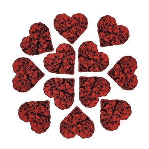 Parches de hilo de chenilla grueso autoadhesivo bordado con purpurina dorada, pegatina 3D de corazón para coser con hierro para bolsos, ropa, sombrero - Product Image 6