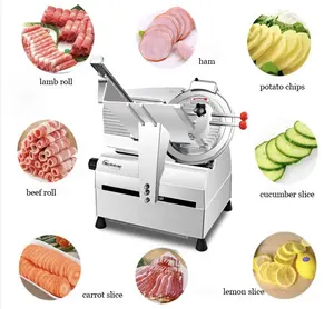 12 इंच पूर्ण स्वचालित वाणिज्यिक मेमने रोल Slicer रेस्तरां के लिए जमे हुए मांस Slicer