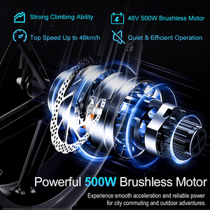 Moto électrique à pneus larges 48V 500W 20x4.0, batterie LG 15.6Ah, freins hydrauliques SHIMANO 7 vitesses, expédition depuis l'entrepôt en Australie - Product Image 5