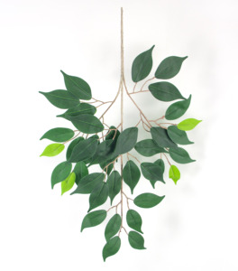 Cây Nhân Tạo Lá Chống Cháy Cành Cây Màu Xanh Lá Cây Với Lá Trang Trí Lá Chống Cháy Cạnh Màu Trắng - Product Image 3