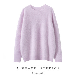 Maglione Invernale Senza Cuciture in Puro Cashmere 100% Personalizzato di Lusso, Pullover Classico a Collo Tondo con Maniche Lunghe per Donna - Product Image 3