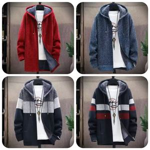 Suéter de Punto con Cremallera para <span class=keywords><strong>Hombre</strong></span>, 100% Cachemira, con Logotipo Bordado Personalizado, Estilo Casual de Otoño, Nuevo Cárdigan de Lana - Product Image 2