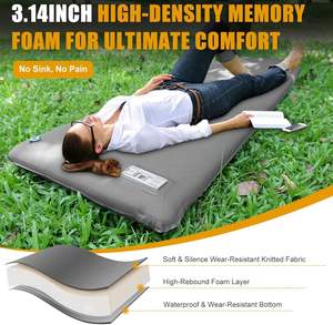 Matelas de couchage auto-gonflant en mousse à mémoire de forme ultra-fine de 3,14 po avec pompe électrique intégrée, compact <span class=keywords><strong>pour</strong></span> le camping, la randonnée et le backpacking - Product Image 3