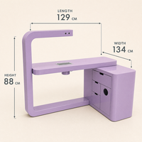 Station de manucure professionnelle en bois avec collecteur de poussière, mobilier de salon écologique avec tiroirs