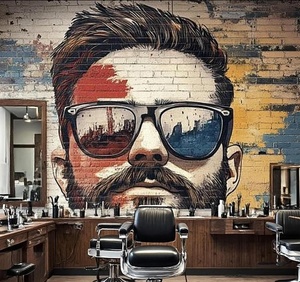 Papel Tapiz Moderno para Barbería, Impermeable, Decorativo, con Diseño de Hombre Guapo, Mural Autoadhesivo - Product Image 3